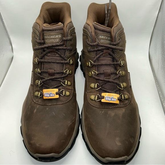 Sketchers hands free slip-ins dark brown boots Goodyear collab size 11 NWOB - Picture 4 of 8